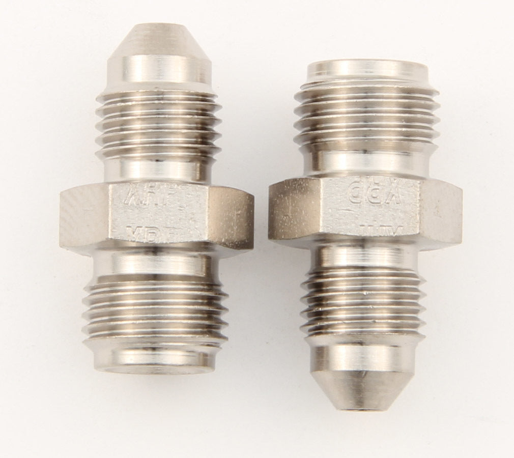 Fitting - Adapter - Straight - 4 AN Male to 7/16-24 in Inverted Flare Male - Steel - Natural - Hardline - Pair