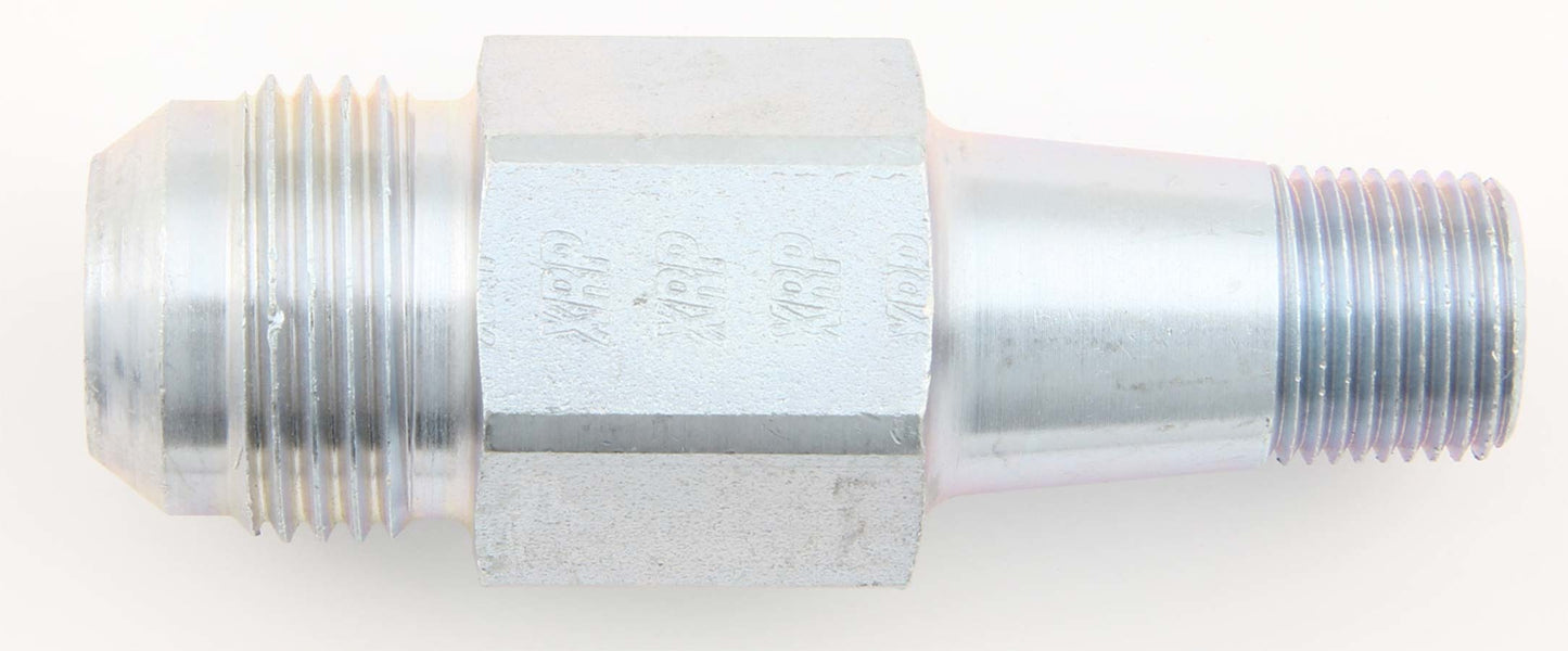 Fitting - Adapter - Straight - 12 AN Male to 3/8 in NPT Male - 3.2 in Long - Steel - Each