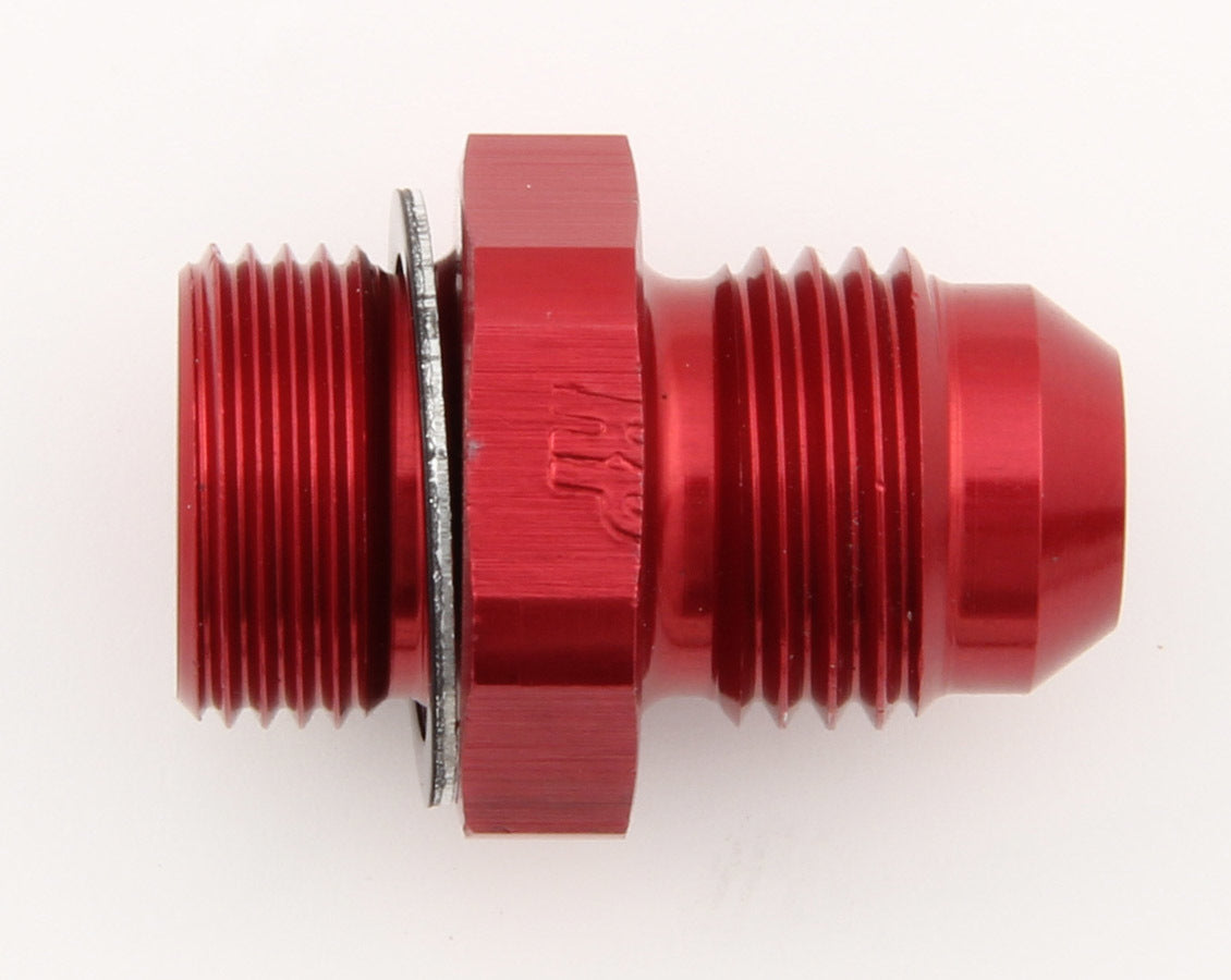 Fitting - Adapter - Straight - 6 AN Male to 9/16-24 in Male - Aluminum - Red Anodized - Each