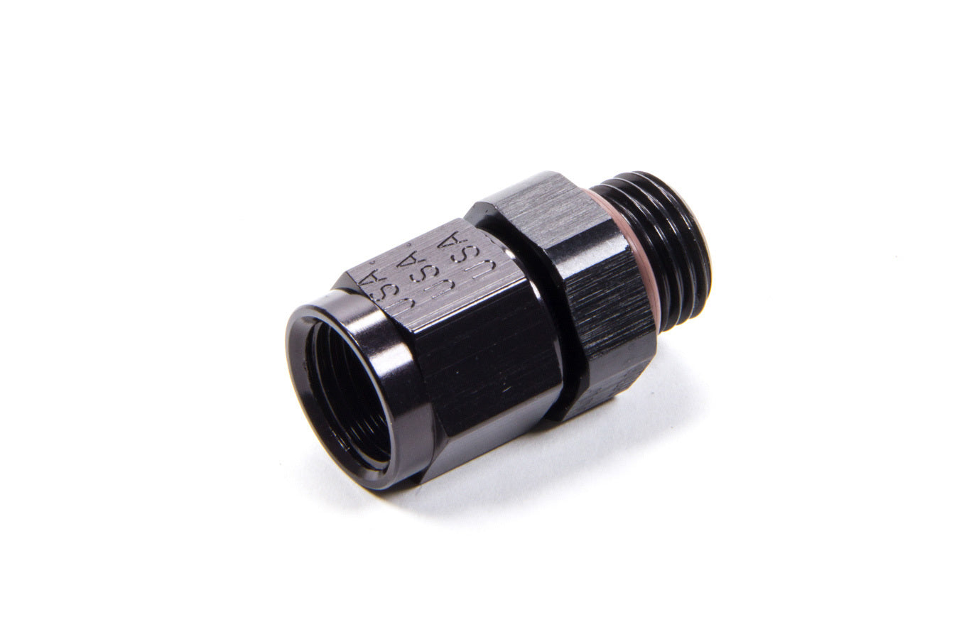 Fitting - Adapter - Straight - 6 AN Female to 6 AN Male O-Ring - Aluminum - Black Anodized - Each