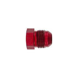 Fitting - Plug - 12 AN - Knurled Head - Aluminum - Red Anodized - Each