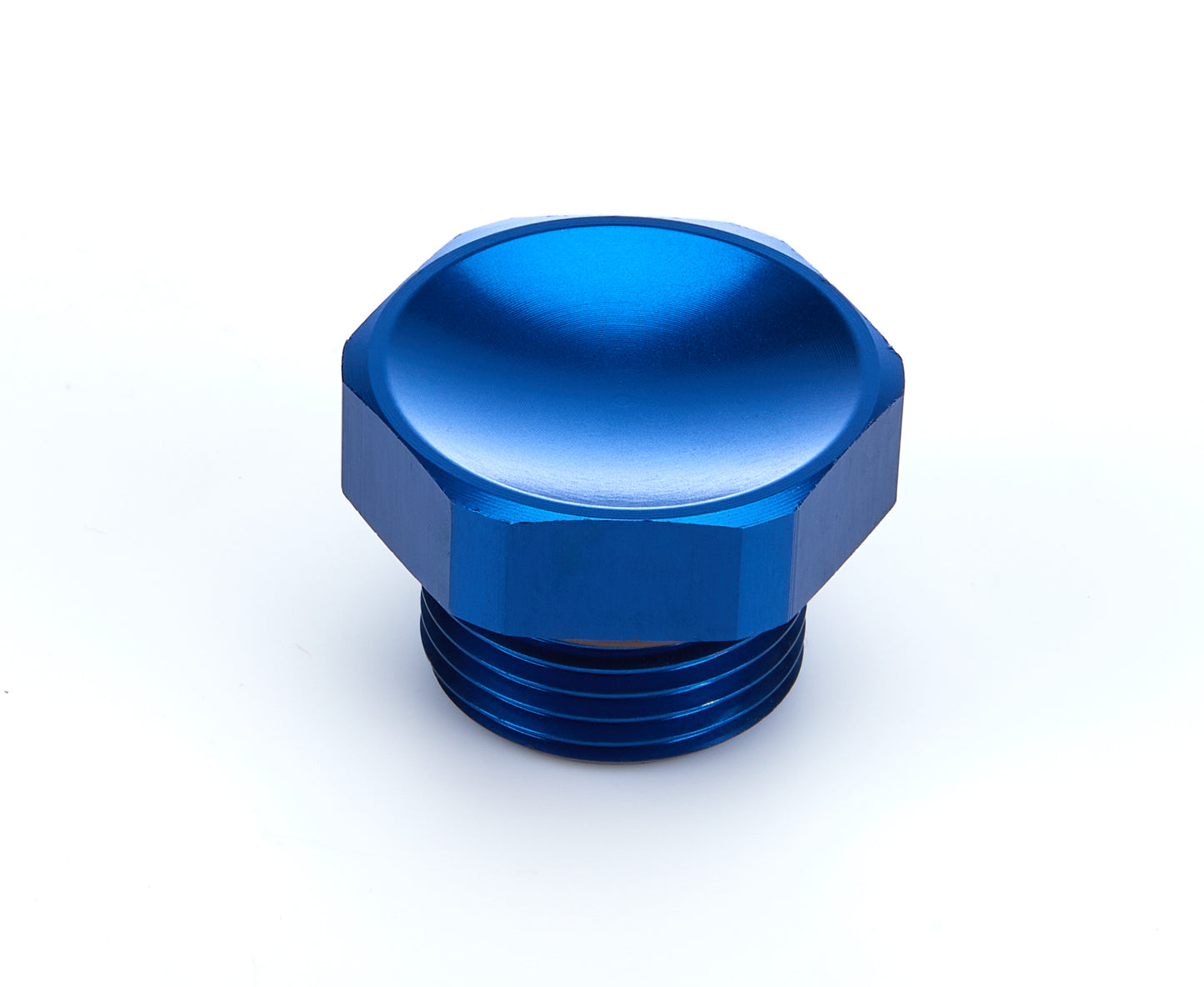 Fitting - Plug - 12 AN - O-Ring - Hex Head - Aluminum - Blue Anodized - Each