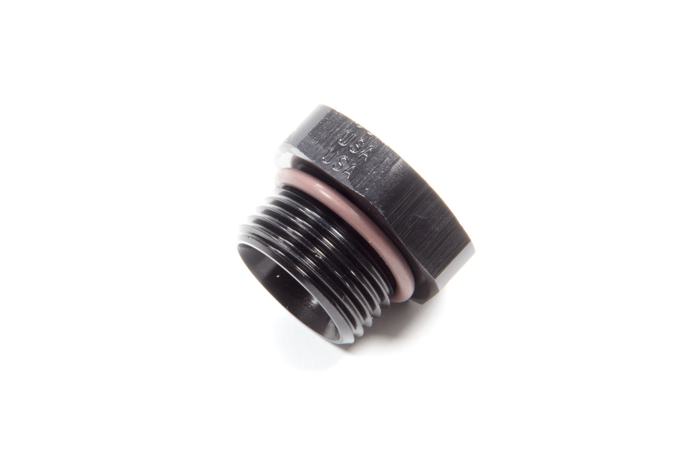 Fitting - Plug - 12 AN - O-Ring - Hex Head - Aluminum - Black Anodized - Each