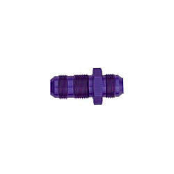 Fitting - Bulkhead - Straight - 6 AN Male to 6 AN Male Bulkhead - Aluminum - Blue Anodized - Each
