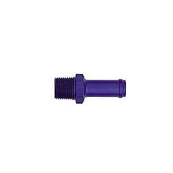 Fitting - Adapter - Straight - 1/8 in NPT Male to 1/4 in Hose Barb - Aluminum - Blue Anodized - Each