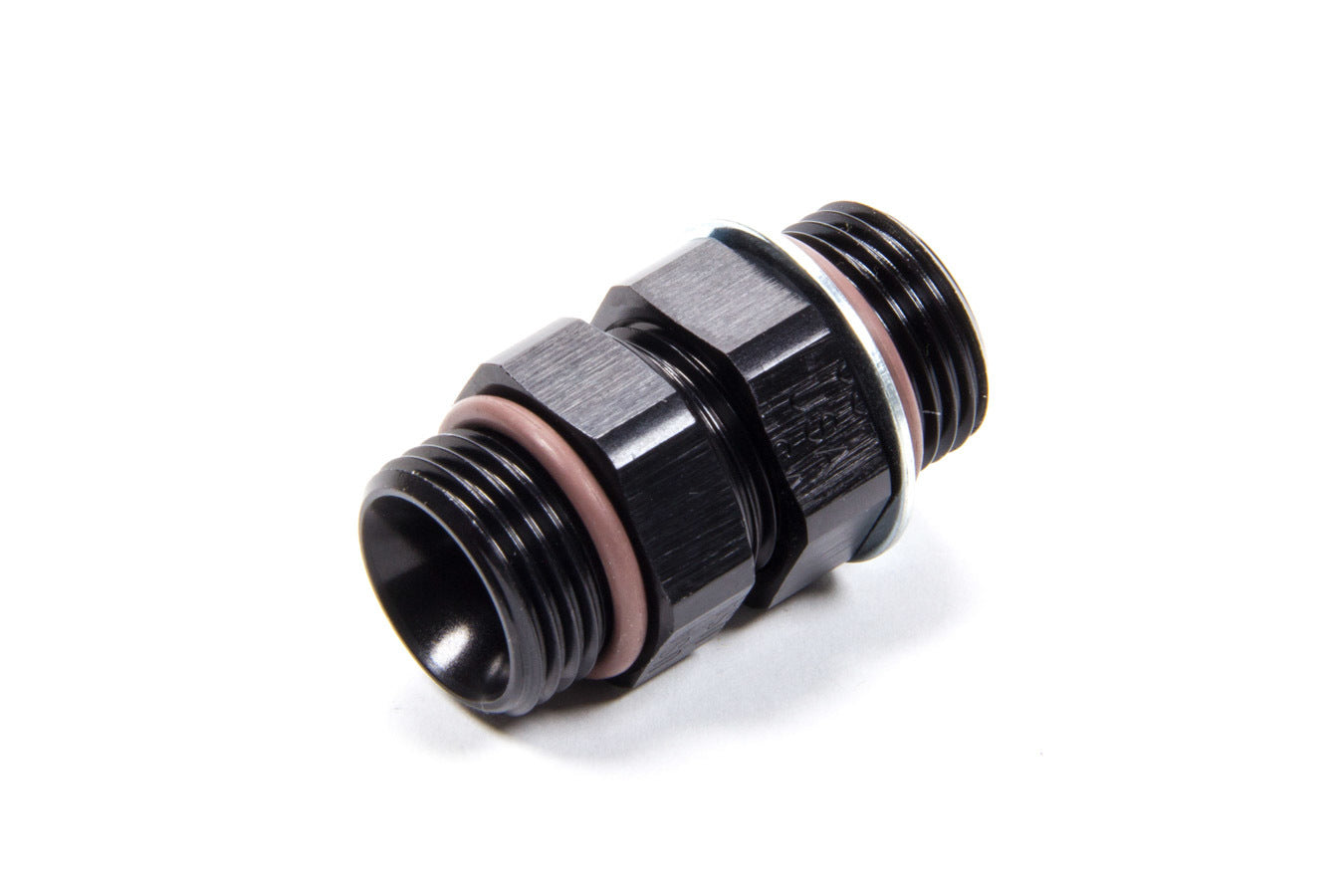 Fitting - Adapter - Straight - 8 AN Male O-Ring to 8 AN Male O-Ring - Aluminum - Black Anodized - Each