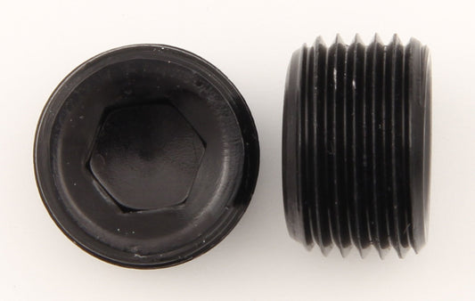 Fitting - Plug - 1/8 in NPT - Allen Head - Aluminum - Black Anodized - Pair