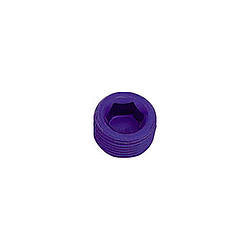 Fitting - Plug - 1 in NPT - Allen Head - Aluminum - Blue Anodized - Each