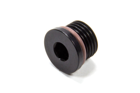 Fitting - Plug - 6 AN - O-Ring - Allen Head - Aluminum - Black Anodized - Each