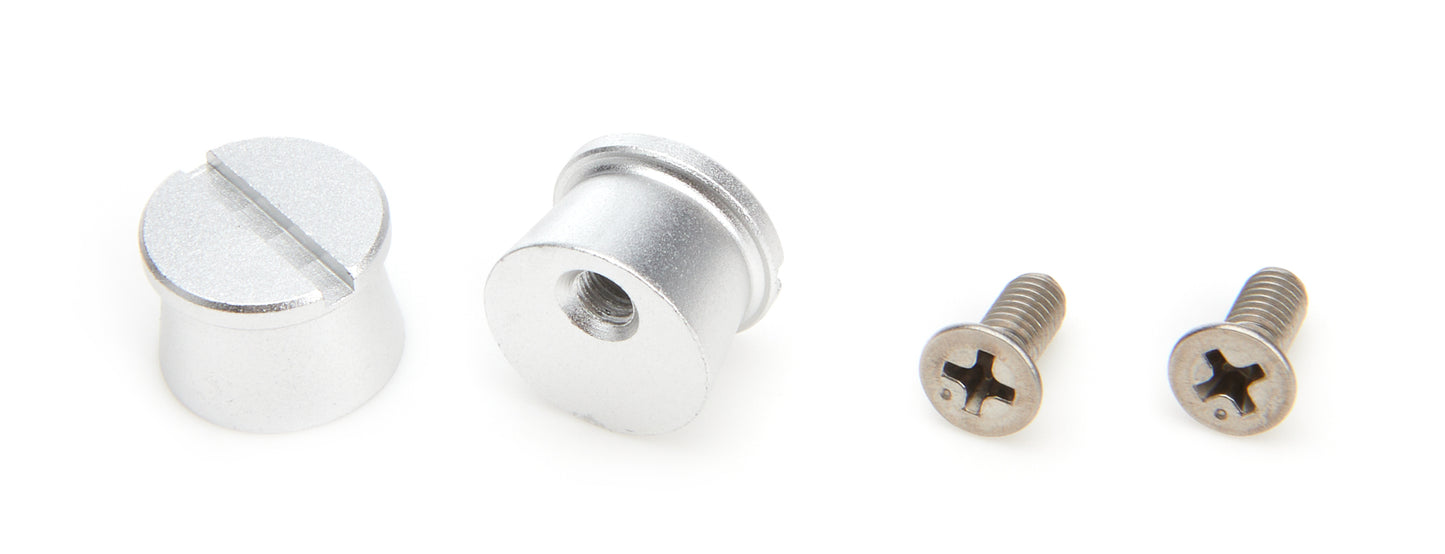 Zamp Helmet Tear Off Post - Hardware Included - Aluminum - Clear Anodized - Pair