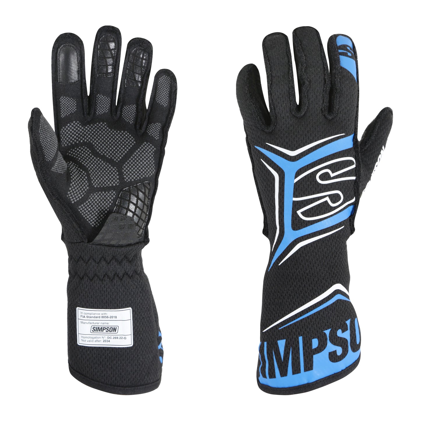 Magnata Racing Gloves Black/Blue MediumMedium - Black/Blue