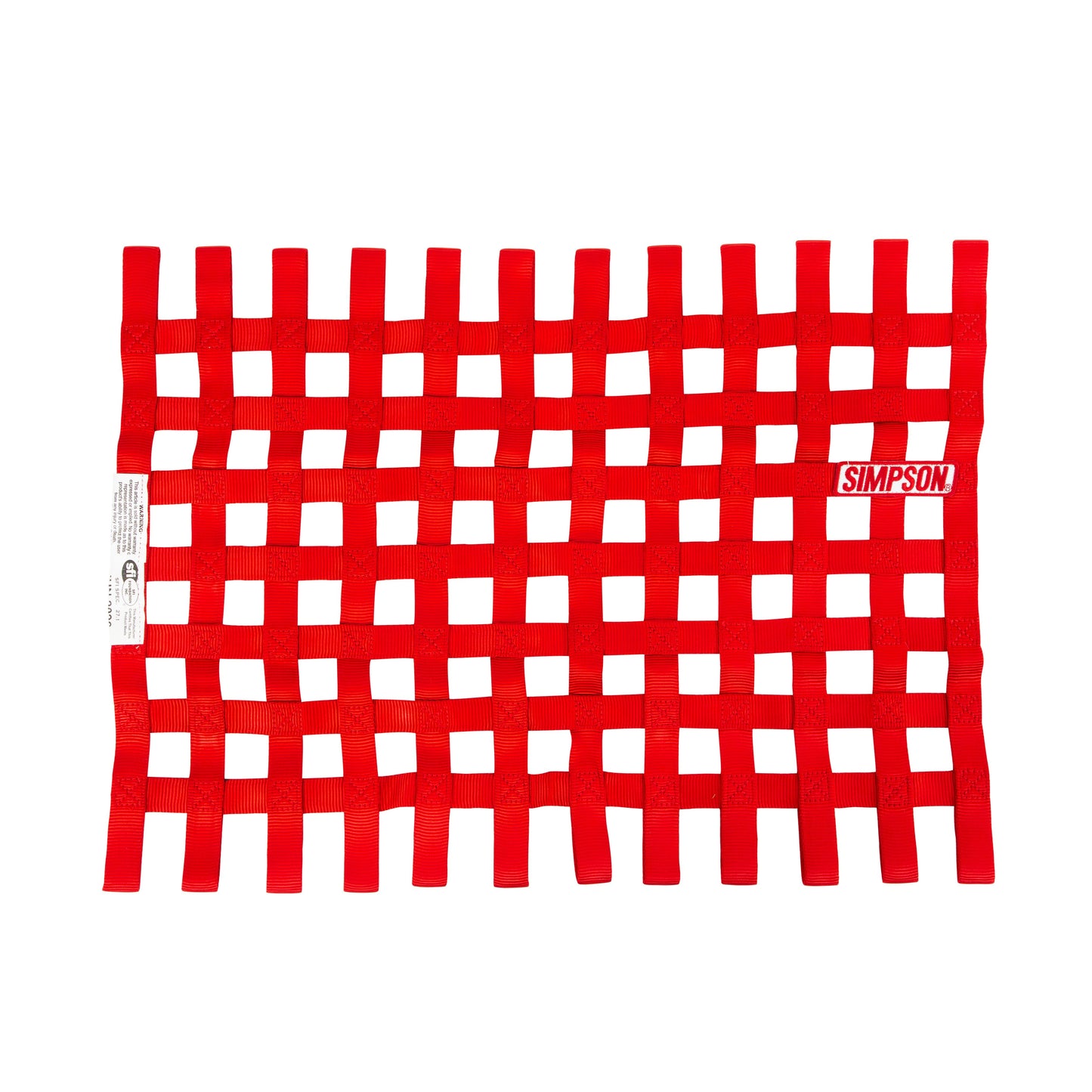 Simpson Racing Standard Stock Car Window NetRed - 18" X 24" Rectangle