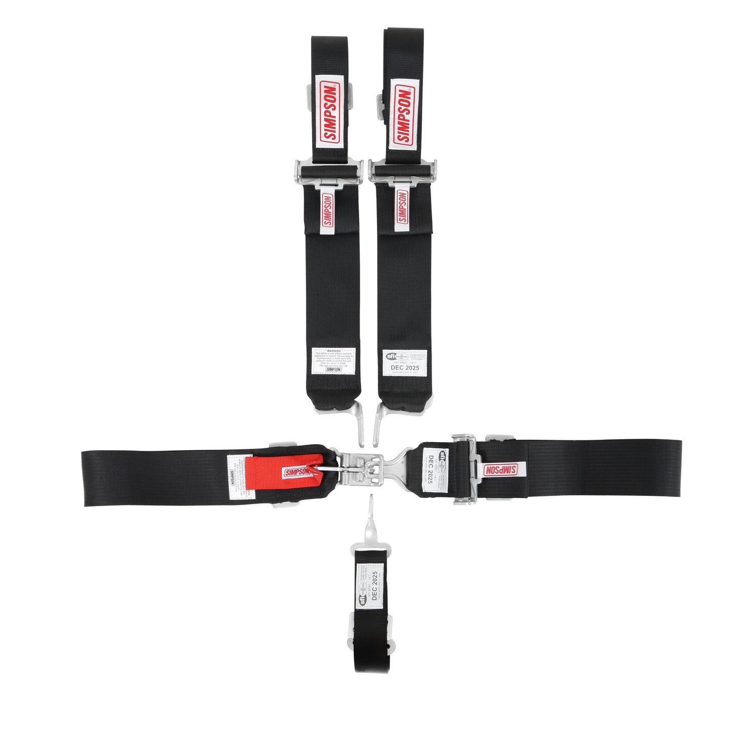 Simpson Racing STD. Latch & Link 5pt. HarnessSprint Latch & Link - 55" - Pull Down - HANS Shoulders