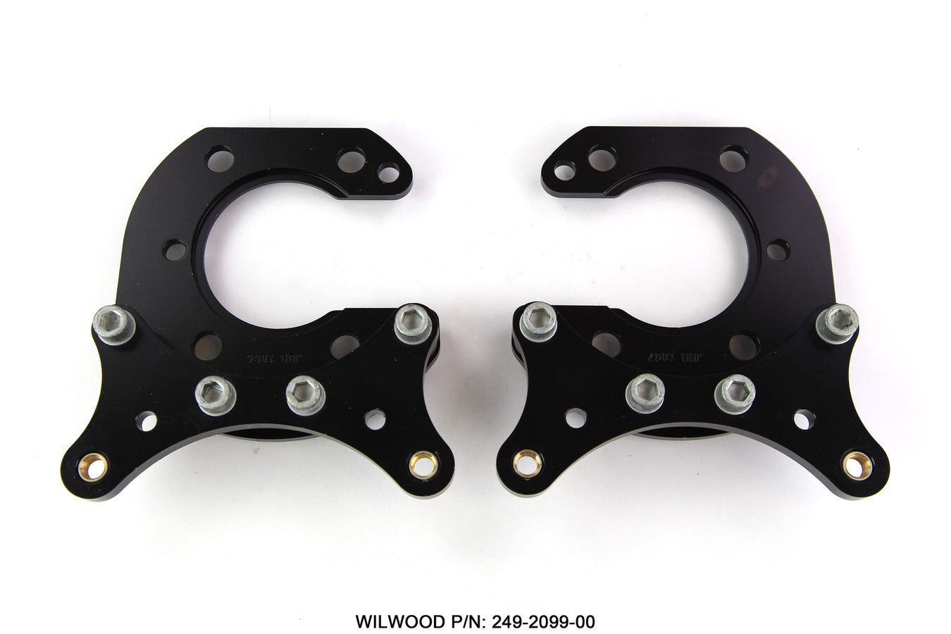 Brake Caliper Bracket - Rear - Aluminum - Black Anodized - Dynalite Caliper - Big Ford - Pair