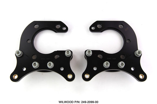 Brake Caliper Bracket - Rear - Aluminum - Black Anodized - Dynalite Caliper - Big Ford - Pair