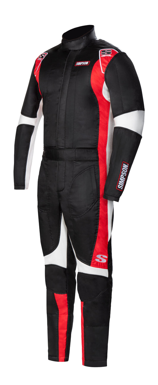 Supercoil Racing Suit Black - LGLarge - Black/Red/White