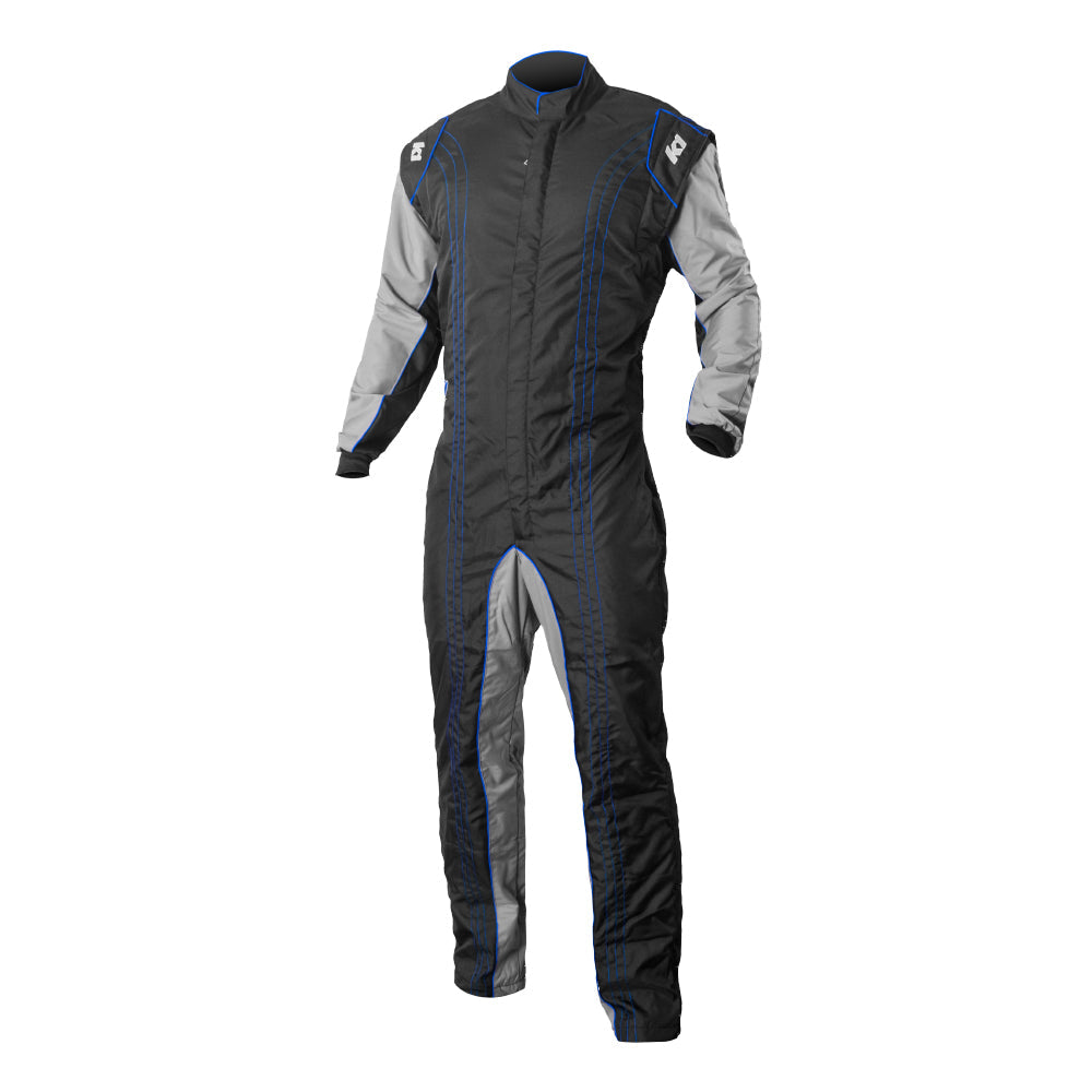 K1 GK2 Youth Karting Suit - Black, Blue - 7XS 20