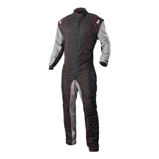 K1 GK2 Youth Karting Suit - Black, Red - 7XS 20