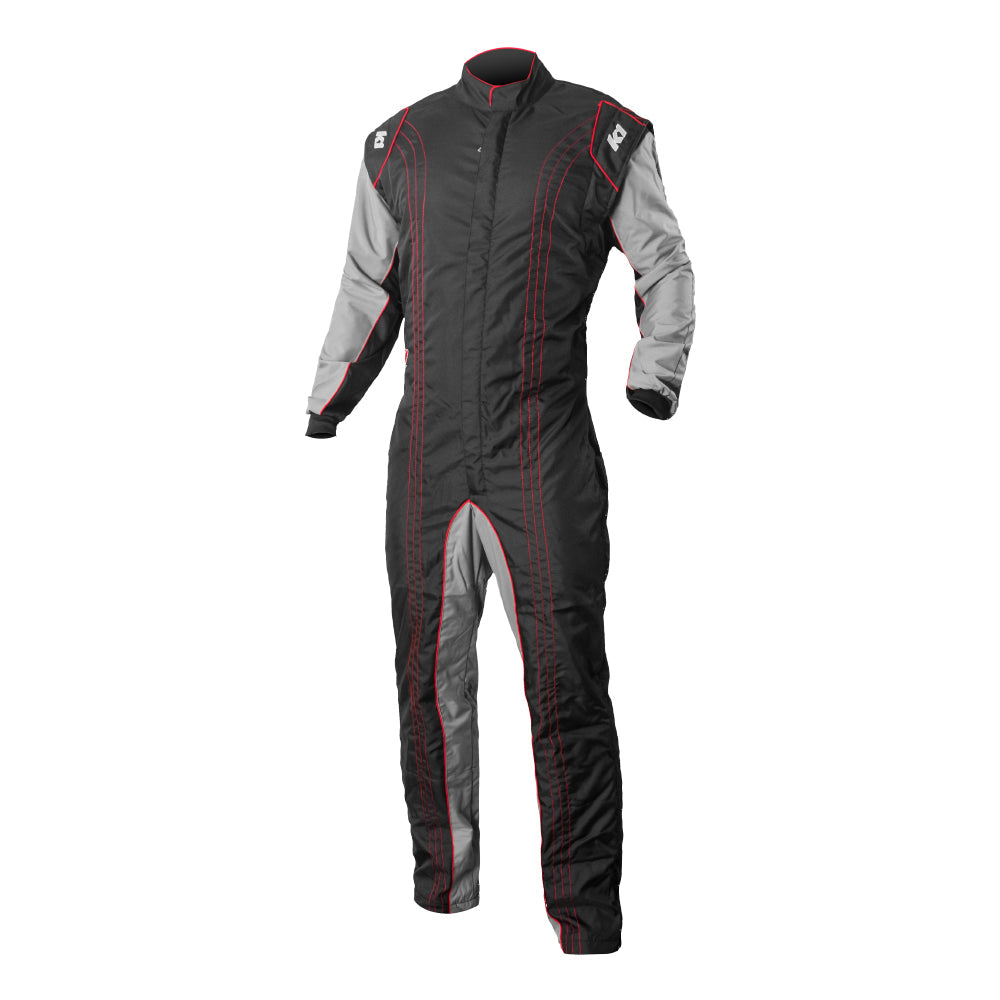 K1 GK2 Youth Karting Suit - Black, Red - XS 44