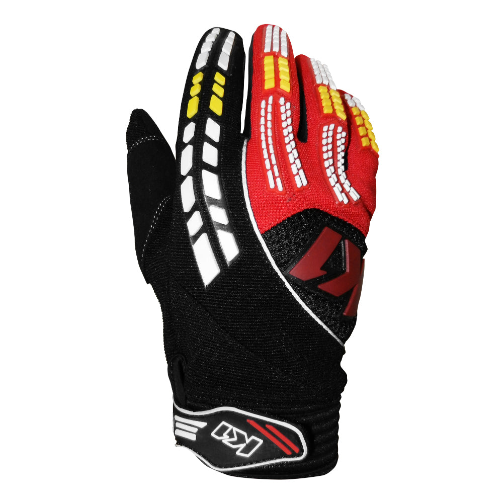 K1 Mechanics Pro Pit Gloves - Black, Red - Large