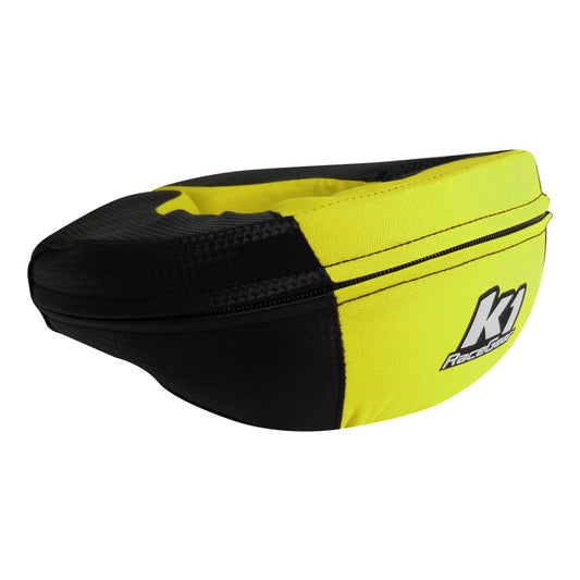 K1 Nylon Adult Karting Neck Collar - Carbon/Yellow