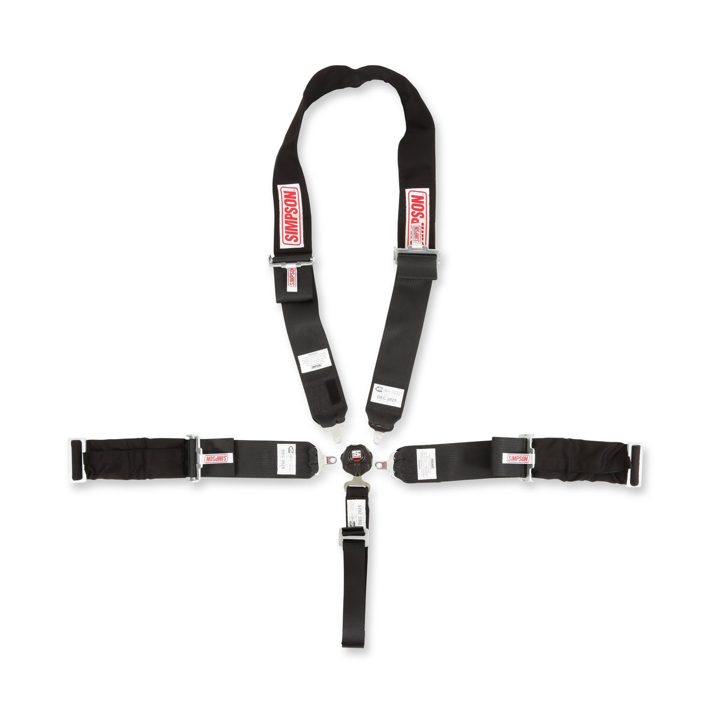 Simpson 29116KT ROTCL DRAG RACE 5Wrap-AroundY Black NomexRotary Camlock - Drag