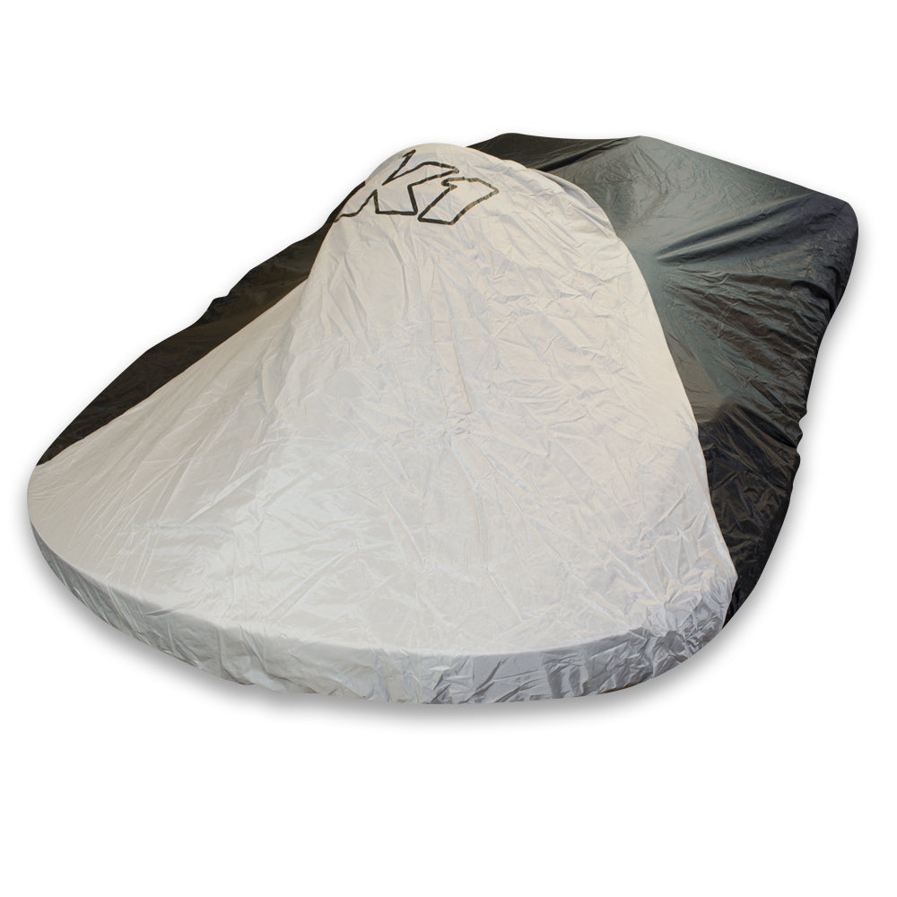 K1 Nylon Kart Cover W/Elastic Bottom - Black/Grey