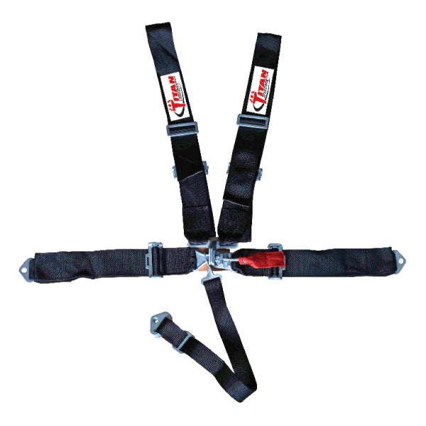 Titan 3” 5 Point Seat Belt - Black