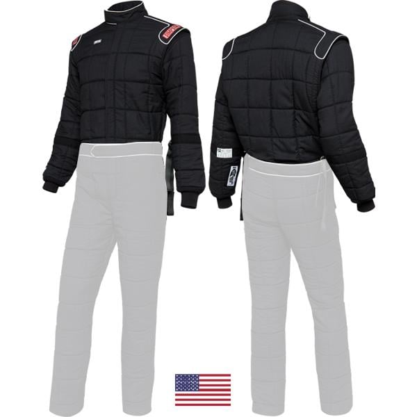 Simpson Racing Drag Two Piece Racing Suit SFI 15 JacketLarge - Black