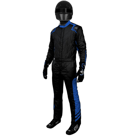 K1 Aero Adult Nomex® Fire Suit - SFI 3.4/5 - Black, Blue - Small 48