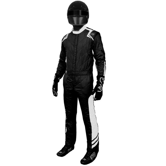 K1 Aero Adult Nomex® Fire Suit - SFI 3.4/5 - Black, White - XL 60