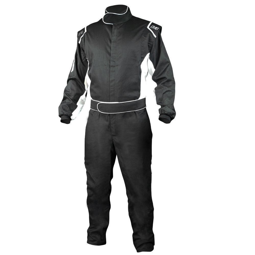 K1 Challenger Youth FR Cotton Fire Suit - SFI 3.2A/1 - Black, White - XS 44