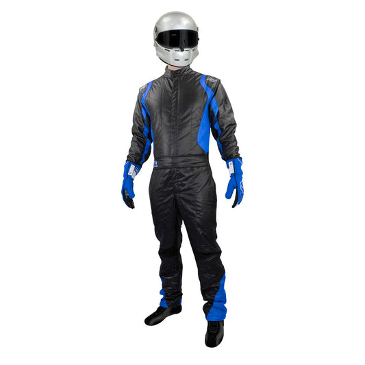 K1 Precision II Adult Nomex® Fire Suit - SFI 3.2A/5 - Black, Blue - Small 48