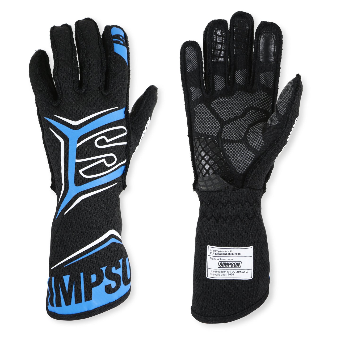 Magnata Racing Gloves Black/Blue LargeLarge - Black/Blue