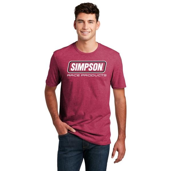 Simpson Racing Red Logo TeeSmall - Red
