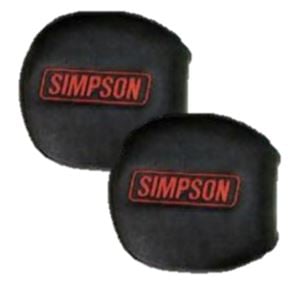 Simpson Racing YXZ Door Latch Pads Black/Red (pair)Black with red embroidery