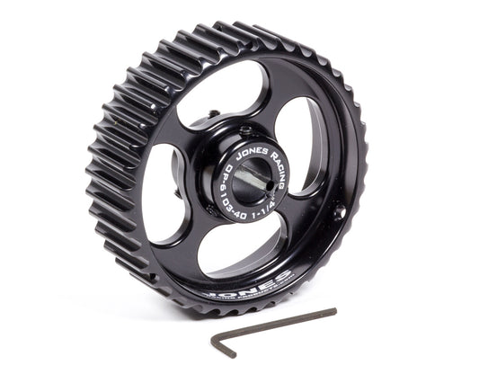 Oil Pump Pulley - HTD - 40 Tooth - 1-1/4 in Wide - 5/8 in Shaft - Aluminum - Black Anodized - Each