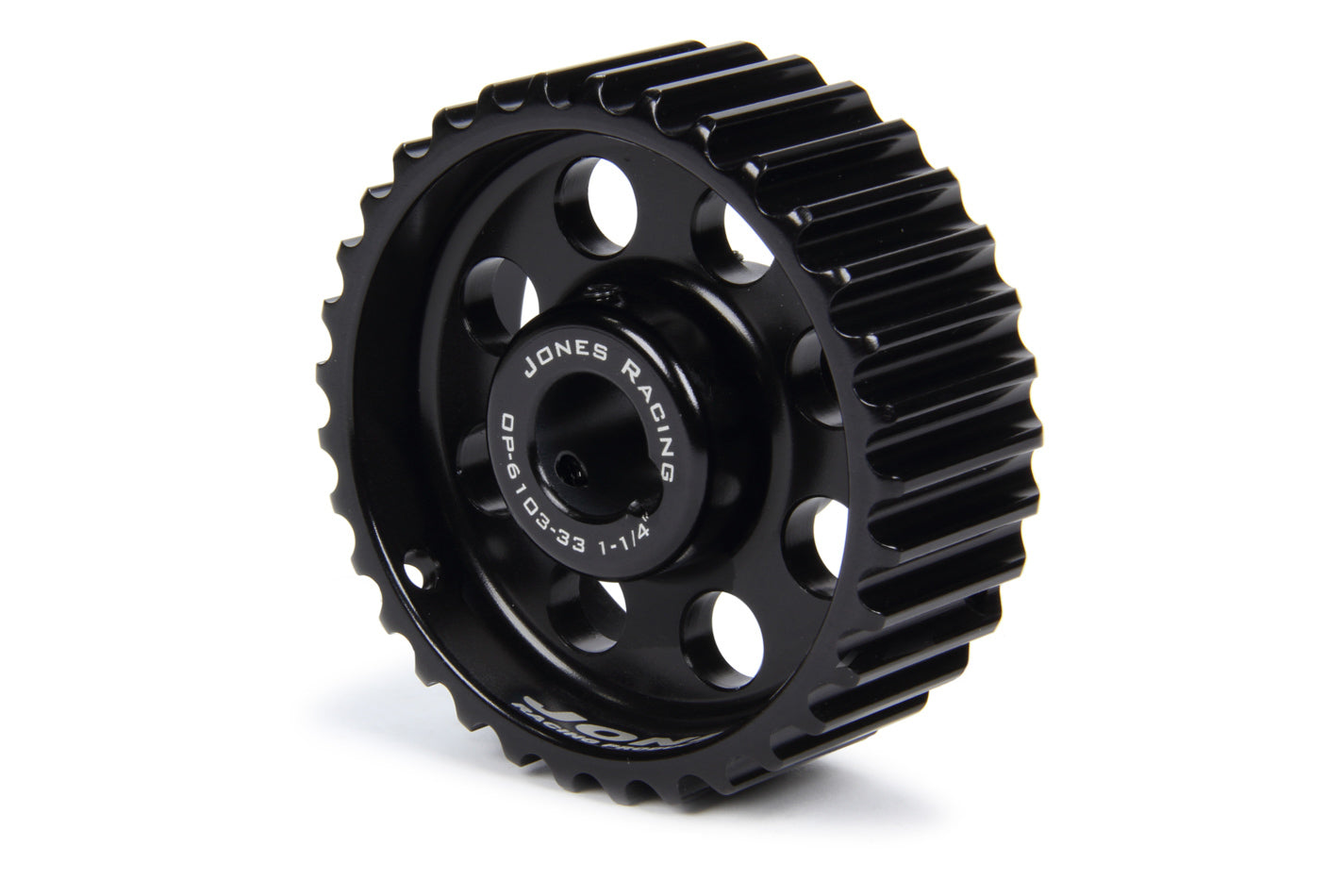 Oil Pump Pulley - HTD - 33 Tooth - 1-1/4 in Wide - 5/8 in Shaft - Aluminum - Black Anodized - Each