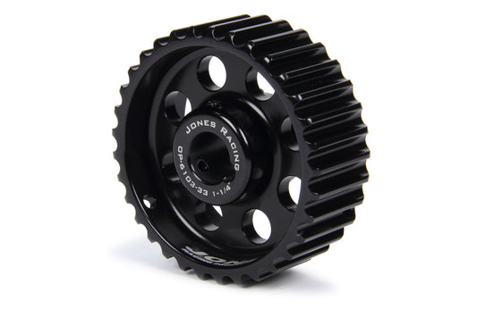 Oil Pump Pulley - HTD - 33 Tooth - 1-1/4 in Wide - 5/8 in Shaft - Aluminum - Black Anodized - Each