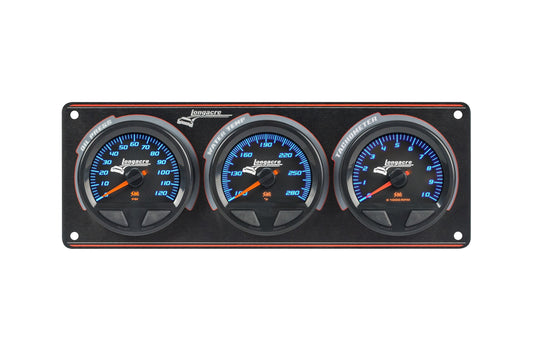 SMi™ Elite Waterproof Gauge Panel from Longacre,  2 Gauge Oil Pressure/Water Temperature/Tach