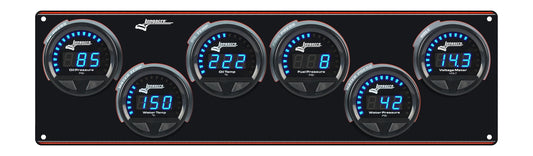 Digital Elite LED Waterproof Gauges from Longacre, 6 Gauge Oil Pressure/Water Temperature/Oil Temperature/Fuel Pressure/Water Pressure/Volt