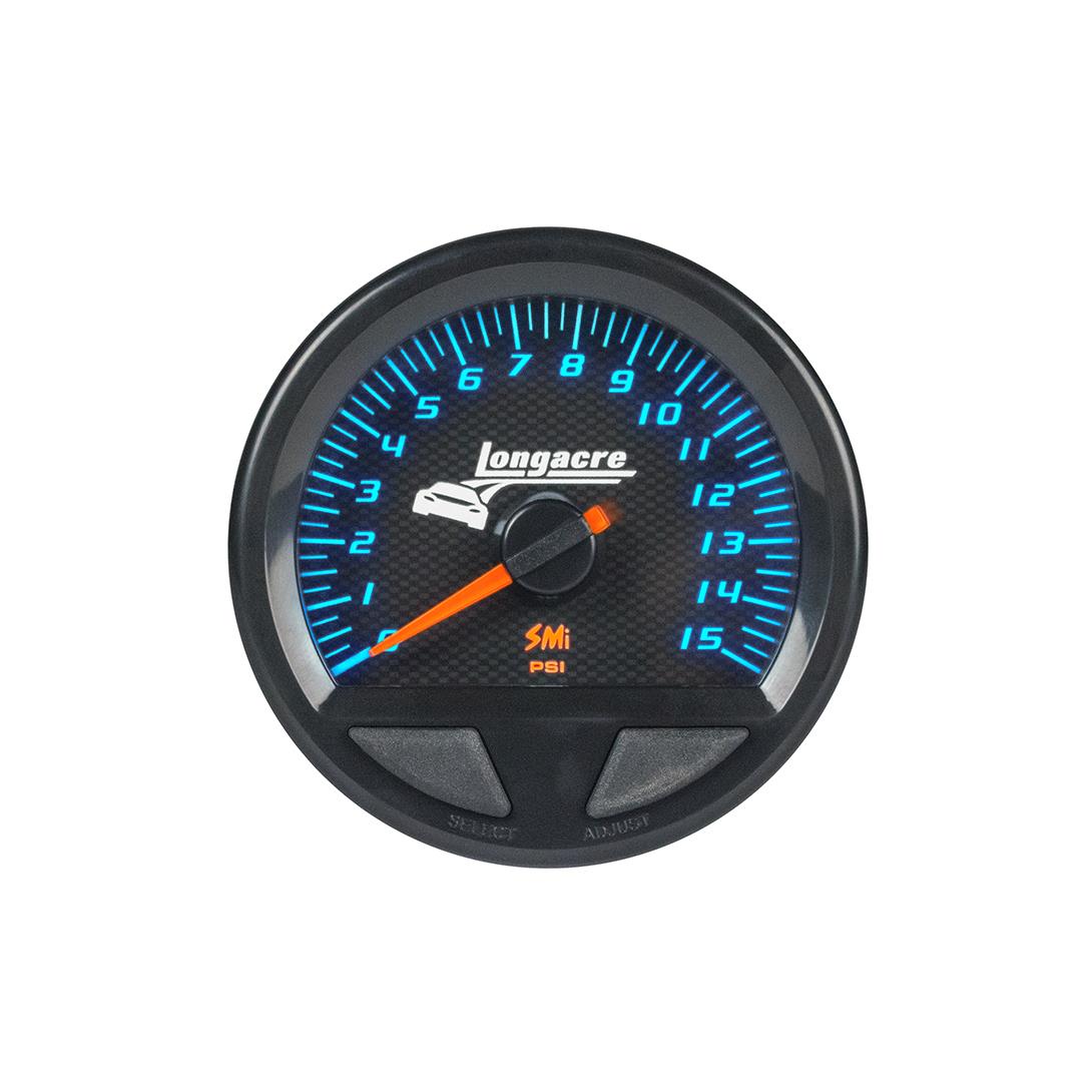 SMi™ Elite Waterproof Gauges from Longacre, Fuel Pressure 0-15 psi, Sensor Included