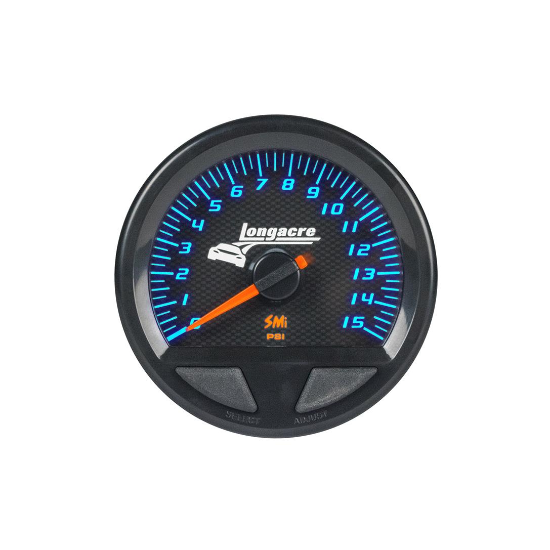 SMi™ Elite Waterproof Gauges from Longacre, Fuel Pressure 0-15 psi, Sensor Not Included