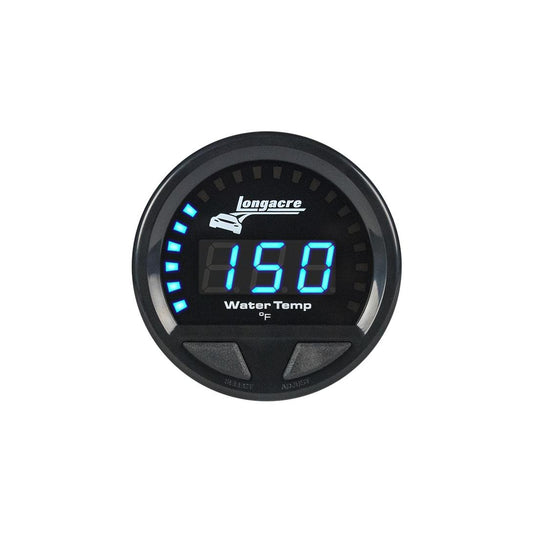 Digital Elite LED Waterproof Gauges from Longacre, Water Temperature 100-280, Sensor Included