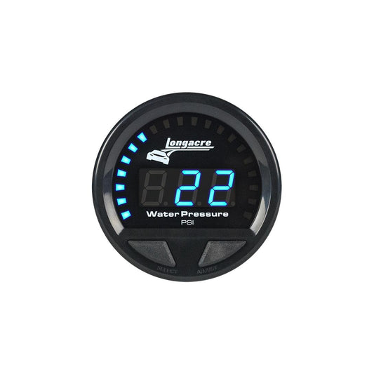 Digital Elite LED Waterproof Gauges from Longacre, Water Pressure 0-60 psi, Sensor Not Included