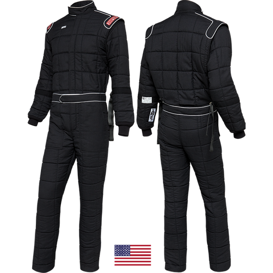 Simpson Racing Drag One Piece Racing Suit SFI 15Large - Black