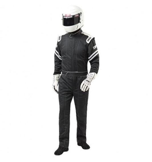 Simpson Racing Legend II SFI-1 Racing SuitSmall - Black / Black