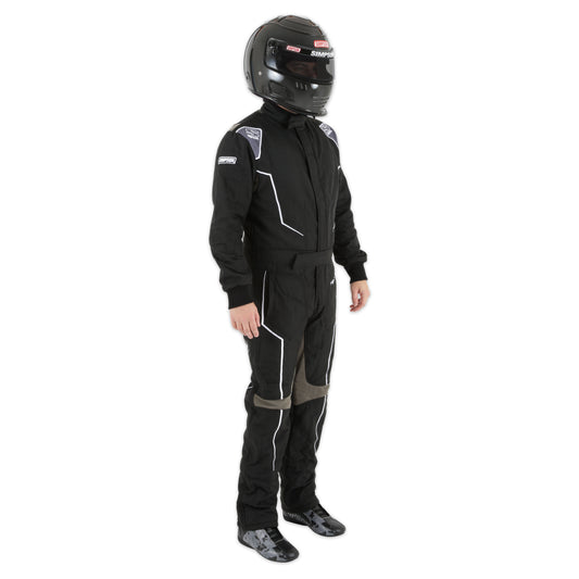 Simpson Racing Helix Racing SuitSmall - Black / Gray