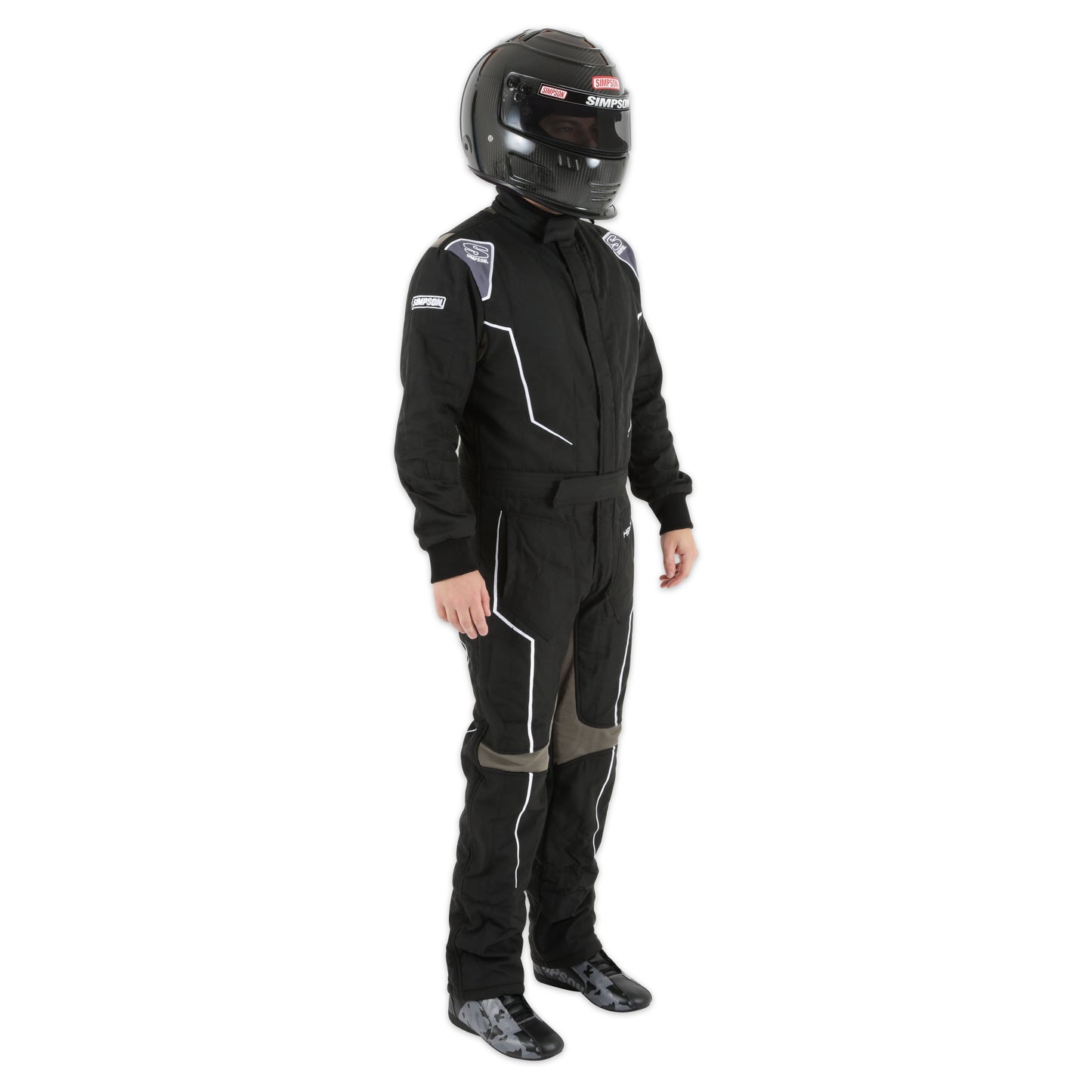 Simpson Racing Helix Youth Racing SuitYouth Large - Black / Gray