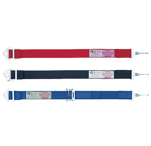 Simpson Racing Anti-Submarine BeltsLatch & Link -Anti Sub Belt - Black - Floor Mount